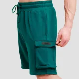 GymBeam Utility Shorts Green - Velikost: XXL | Barva: zelená | Hmotnost: 0,49 kg · záber 4