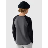 Chlapecké tričko s dlouhým rukávem 4F JUNIOR LONGSLEEVE-JWAW24TLONM293-22S-ANTHRACITE · záber 3