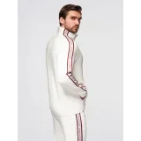 Pánská mikina se zipem OMBRE Sweatshirt OM-SSZP-0224 V-2 white · záber 4