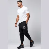 Tepláky Jogger , Barva Modrá, s Potiskem Graffiti Smiley · záber 5