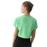 Dívčí tričko s krátkým rukávem 4F JUNIOR TSHIRT-4FJWSS24TTSHF1144-42N-LIGHT GREEN NEON · záber 2