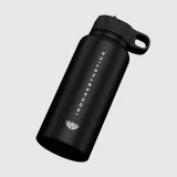 Nerezová láhev s brčkem Iron Aesthetics Flip Sip 500 ml, černá · záber 2