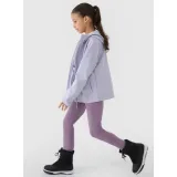 Dívčí tréninková softshellová bunda s kapucí 4F JUNIOR SOFTSHELL JACKET-JWSS25TSOFF305-27S-GREY · záber 5