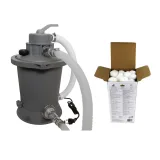 Akční set - písková filtrace Standard - průtok 3.028 l/h + filtrační náplň Fiber Ball 400g · záber 1
