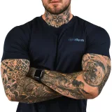 GymBeam Tričko TRN Navy - Velikost: S | Barva: modrá | Hmotnost: 0,13 kg | Balení: 10 · záber 5