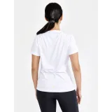 Dámské tréninkové tričko s krátkým rukávem CRAFT W T-Shirt CORE Essence Logo - Velikost: M | Barva: biela · záber 4