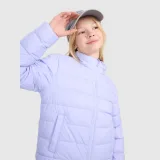 Dívčí péřová bunda s výplní ze syntetického peří - fialová · záber 2