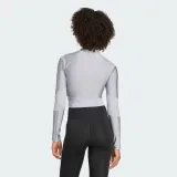 Dámská tréninková mikina se zipem ADIDAS HYG SHN TRACK J HALSIL GREY · záber 3