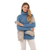 Dámský svetr VOLCANO S-HEBE-601M-BLUE MEL · záber 1