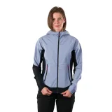 Dámská turistická softshellová bunda s kapucí NORTHFINDER JAYLYN-665lavendergreyblack - Pohlavie: Dámské · záber 2