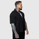 Oversized košile Iron Aesthetics Cuban, šedá · záber 4