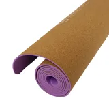 Podložka na cvičení MASTER Yoga 5 mm - 183 x 61 cm - korková - fialová · záber 3
