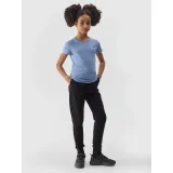 Dívčí tepláky 4F JUNIOR TROUSERS-4FJWSS24TTROF587-20S-DEEP BLACK · záber 5