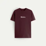 Tričko, Barva Bordó , s Potiskem Hedrix Retro · záber 1