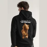 Mikina s Kapucí, Barva Bílá, s Potiskem Everyones Got An Opinion · záber 3