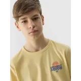 Chlapecké tričko s krátkým rukávem 4F JUNIOR TSHIRT-4FJWSS24TTSHM1136-73S-LIGHT LEMON · záber 4