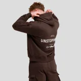 GymBeam Unstoppable Hoodie Brown - Velikost: XXL | Barva: hnedá | Hmotnost: 0,87 kg · záber 5