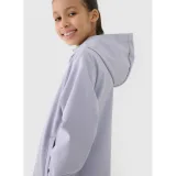 Dívčí tréninková softshellová bunda s kapucí 4F JUNIOR SOFTSHELL JACKET-JWSS25TSOFF305-27S-GREY · záber 3
