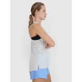 Dámské běžecké tričko bez rukávů 4F SLEEVELESS FNK-WSS25TFSLF427-27S-COLD LIGHT GREY · záber 3