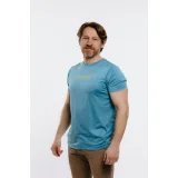 Pánské turistické tričko s krátkým rukávem EVERETT TecShirt M blue melange · záber 2