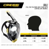 Potápěčská maska CRESSI BALI FULL FACE MASK BLACK YELLOW L XL · záber 5
