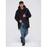 Pánská bunda s kapucí OMBRE Jacket OM-JAPJ-0313 V-6 black · záber 5