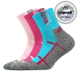 Dívčí turistické ponožky VOXX 3 PACK-Wallík-Pink Blue · záber 1