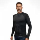 Pánské termo tričko s dlouhým rukávem BLIZZARD Essential mens long sleeve, anthracite · záber 2