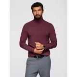 Pánské tričko s dlouhým rukávem OMBRE Longsleeve OM-LSCL-0130 V-6 burgundy · záber 2