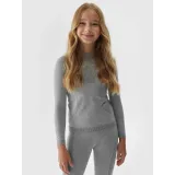 Dívčí termoprádlo vrchní a spodní díl 4F JUNIOR SEAMLESS UNDERWEAR-JAW23USEAF110-27M-COLD LIGHT GREY MELANGE · záber 3