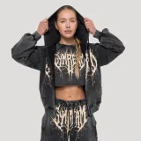 GymBeam Dámská mikina Abyss Charcoal - Velikost: XS | Barva: čierna | Pohlavie: Dámské | Hmotnost: 0,64 kg | Balení: 32 · záber 3