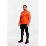 Pánské turistické tričko s dlouhým rukávem EVERETT TEECO ZIP red melange · záber 3
