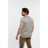 Pánské turistické tričko s krátkým rukávem EVERETT TecShirt M olive melange · záber 3