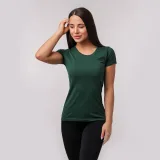 GymBeam Dámské tričko Basic Green - Velikost: XS | Barva: zelená | Pohlavie: Dámské | Hmotnost: 0,11 kg | Balení: 72 · záber 3