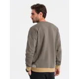 Pánská mikina OMBRE Sweatshirt B1673 V-7 dark brown · záber 5