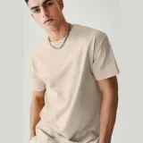 Tričko, Barva Ekru, s Potiskem Basic T Shirt · záber 2