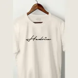 Tričko, Barva Ekru, s Potiskem Hedrix Calligraphy · záber 2
