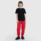 Chlapecké tepláky typu jogger - červené · záber 1