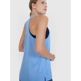 Dámské běžecké tričko bez rukávů 4F SLEEVELESS FNK-WSS25TFSLF427-33S-BLUE · záber 3