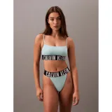 Dámské kalhotky CALVIN KLEIN HIGH LEG THONG-Ether · záber 3