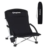 Kemping skládací židle KING CAMP Deluxe s opěrkami ocel - černá · záber 3