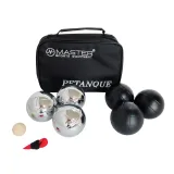 Pétanque sada MASTER 6 chromovaných a černých koulí obal nylon · záber 2