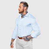 Strečová košile Iron Aesthetics Slim Stretch, světlemodrá · záber 5