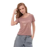 Dámské tričko s krátkým rukávem VOLCANO QUEEN-102-BEIGE · záber 1