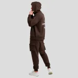 GymBeam Unstoppable Hoodie Brown - Velikost: XXL | Barva: hnedá | Hmotnost: 0,87 kg · záber 4