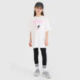 Dívčí tričko oversize s potiskem - bílé · záber 2