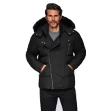 Pánská bunda s kapucí OMBRE Jacket OM-JAHP-0252 V-1 black · záber 1