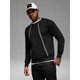 Pánská mikina OMBRE Sweatshirt OM-SSNZ-0187 V-1 black · záber 3