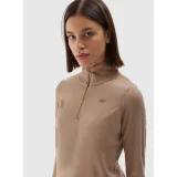 Dámská lyžařská fleece mikina 4F FLEECE UNDERWEAR-WAW24UFLEF048-82S-LIGHT BROWN · záber 2