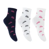 Dívčí ponožky FILA 3 PACK-F2120-125 White Navy · záber 1